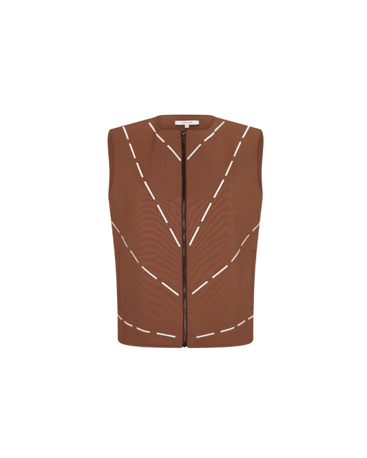 TESSA VEST BROWN